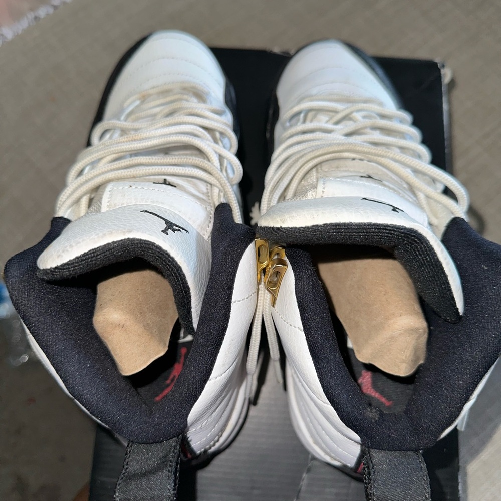 Jordan Retro 12 Sneakers - White, Black, Gold - Picture 5 of 6